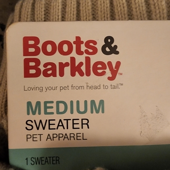 NWT Boots & Barkley Cream Cable Knit Turtleneck Dog Sweater Cozy Cute Winter New - Picture 6 of 6